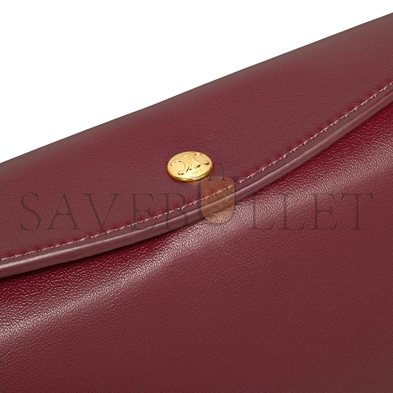 Ce1i*e trio flap in smooth lambskin 10p862o86.28po (22.5*13*3.5cm)
